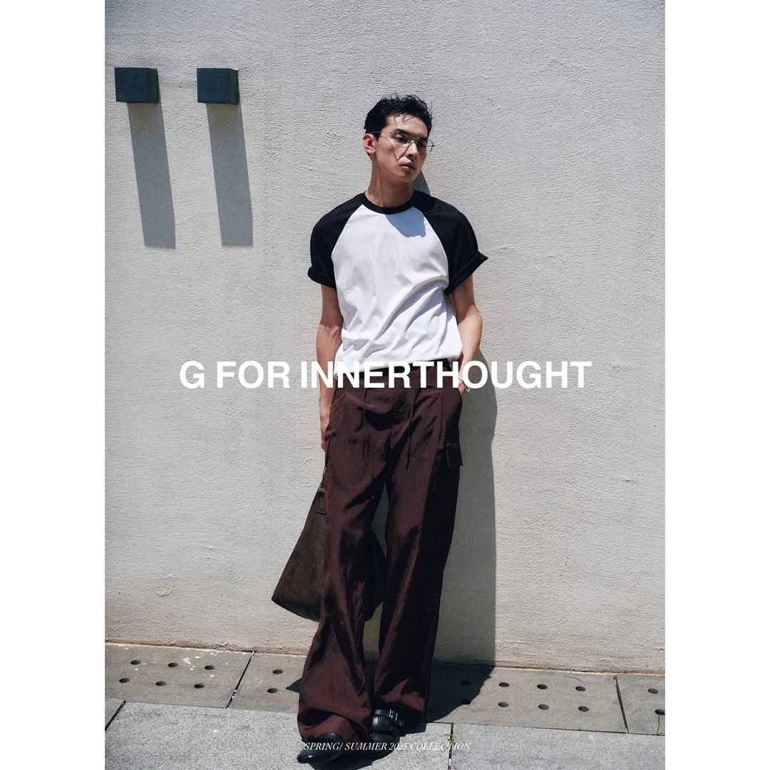 G FOR INNERTHOUGHT|鼎奢120支高密匹马棉松弛感圆领插肩袖短袖