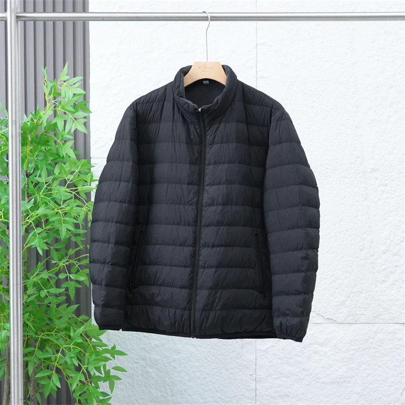 85鸭绒外套冬季男士立领轻便保暖百搭羽绒服休闲排骨服RT1391