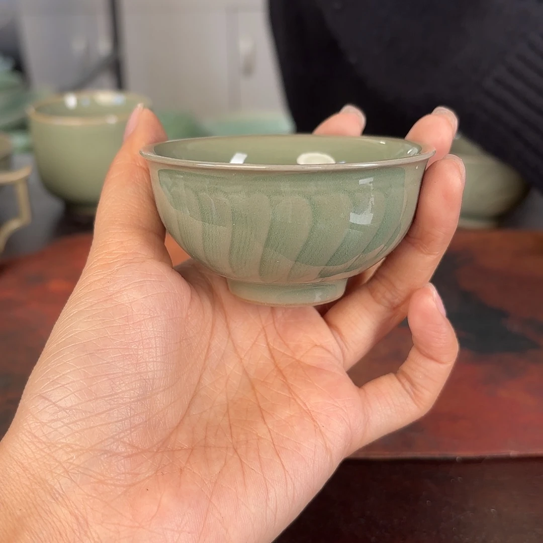 龙泉云间青瓷小米茶器