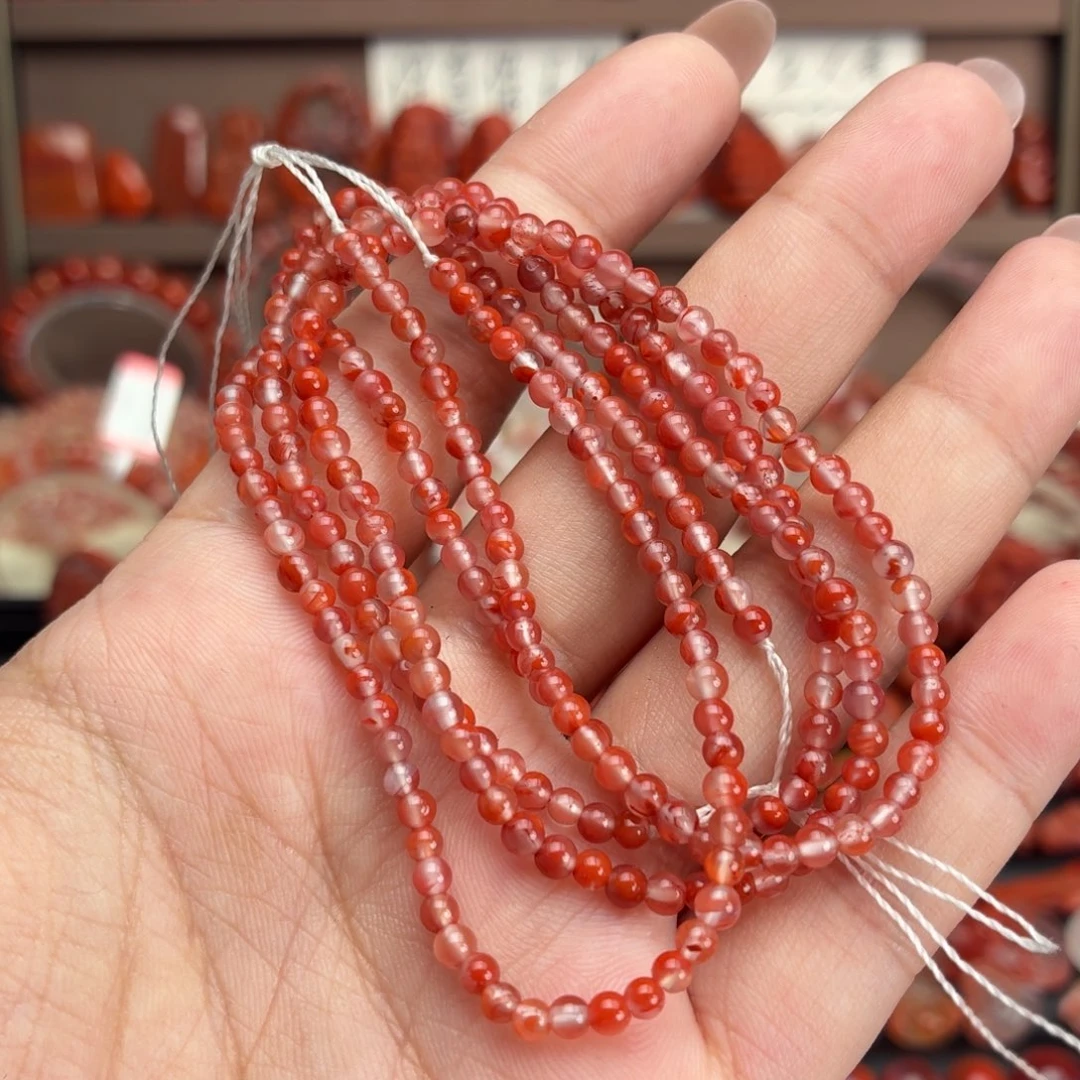南红玛瑙未镶嵌颈饰3咪➕多圈手串