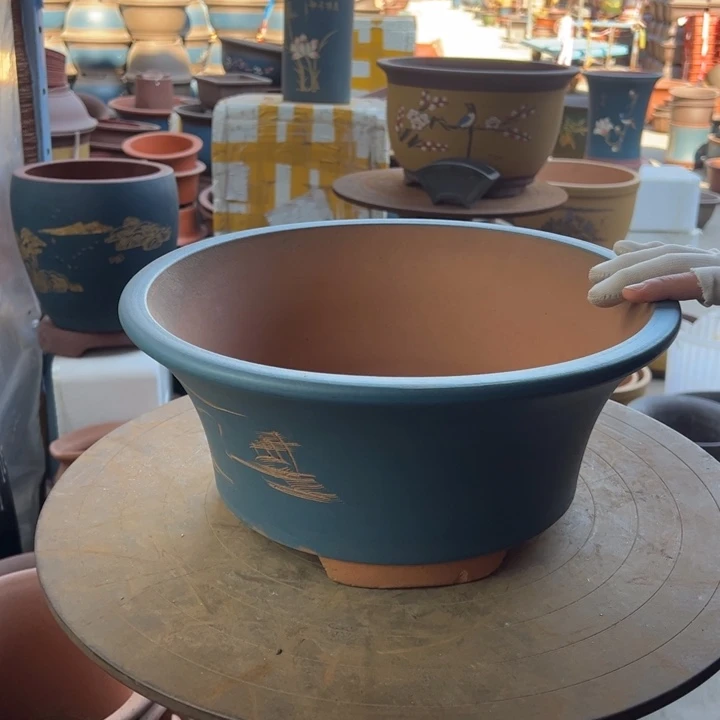 紫砂33蓝票口 口径33×14