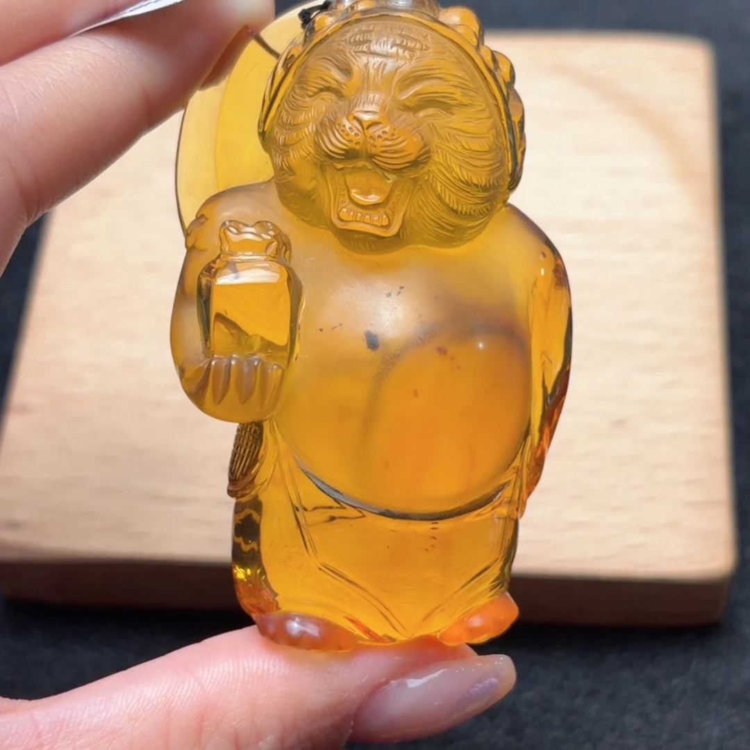 琥珀未镶嵌珠宝奇石京剧虎