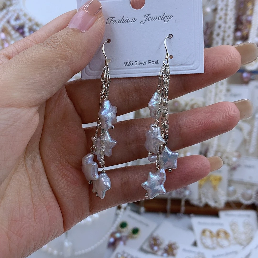 项链银S925镶嵌淡水珍珠