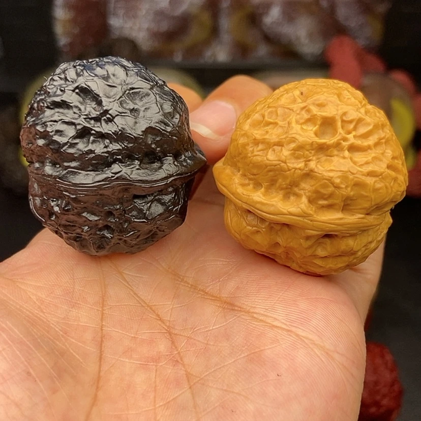 【闪购商品】文玩核桃把件39尺阴阳对霸王蟾