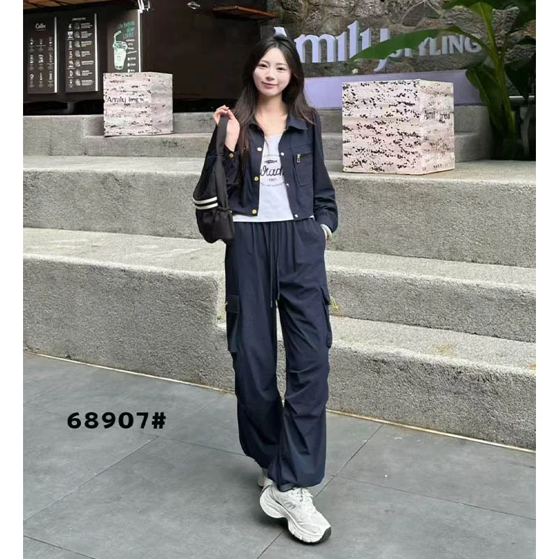 （女装）68907 时尚洋气减龄百搭休闲运动工装三件套装