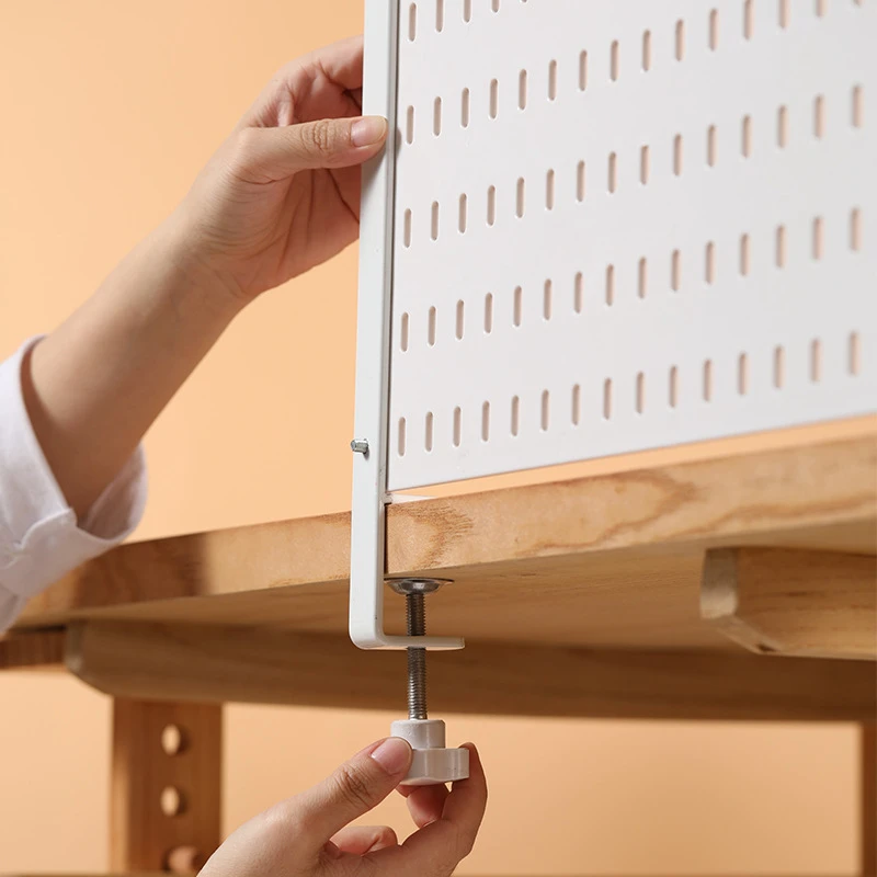 桌面洞洞板配件免打孔可立夹式桌边连接件支架置物架收纳架电竞房