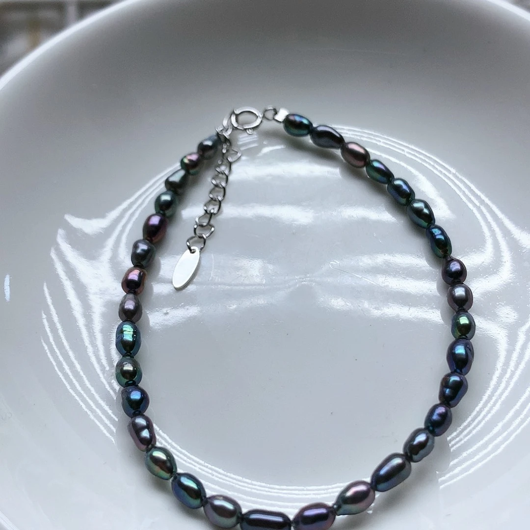 淡水珍珠手链银S925镶嵌