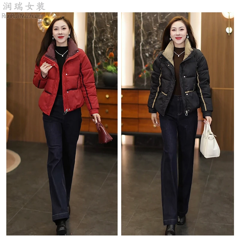 冬季新款加厚立领棉服女2025秋冬百搭小个子韩版宽松保暖棉袄外套