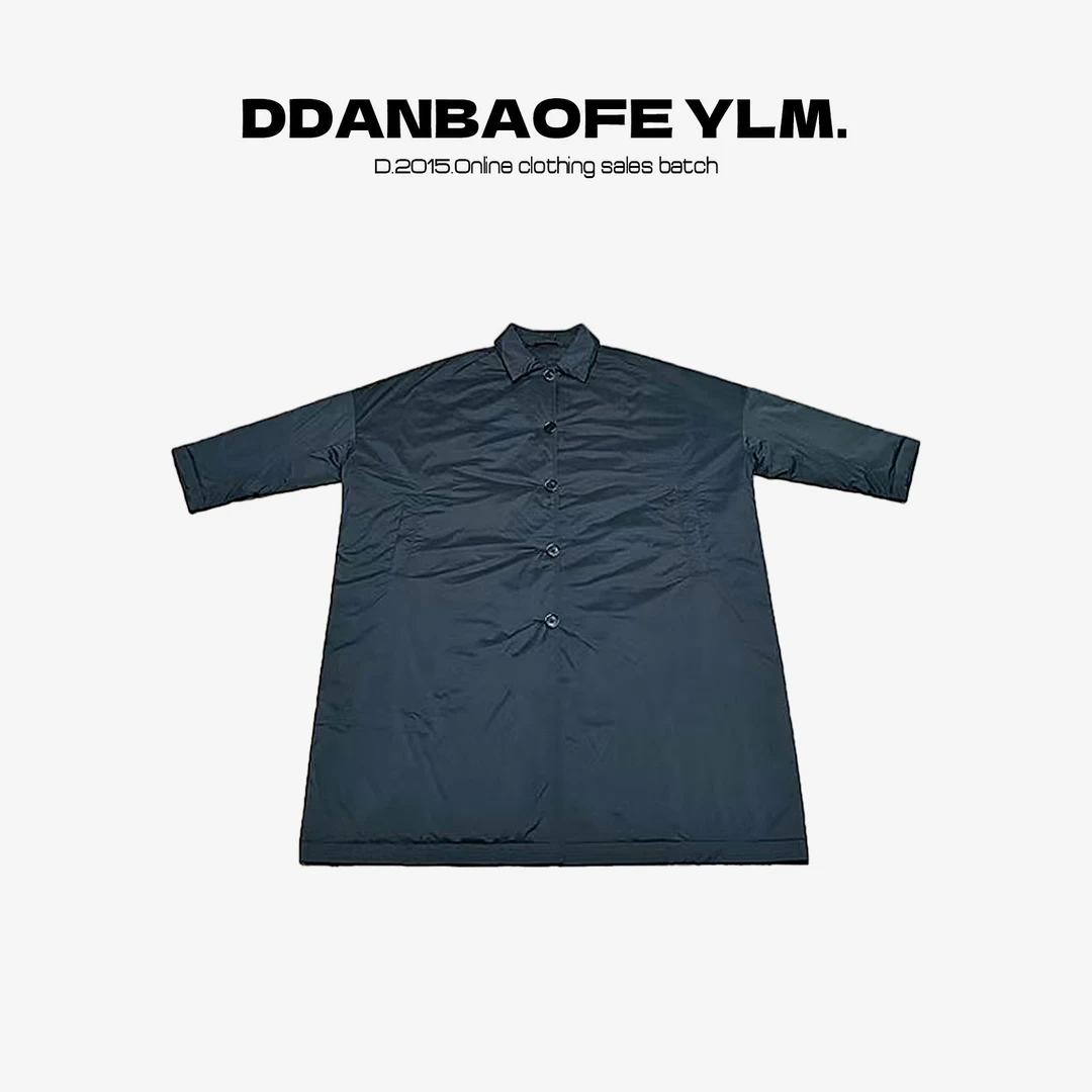 【DAYO预】极简宽松廓形翻领防风双面穿风衣棉外套 YLM001222