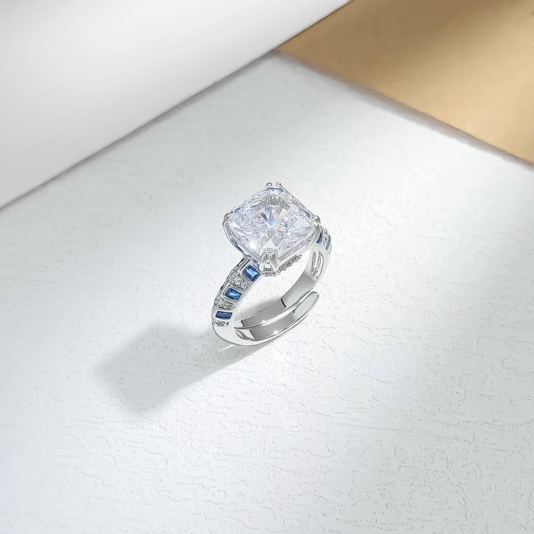 铜合金合成锆石戒指 VWHG-009842【冰雪权杖】戒指轻奢气质时尚