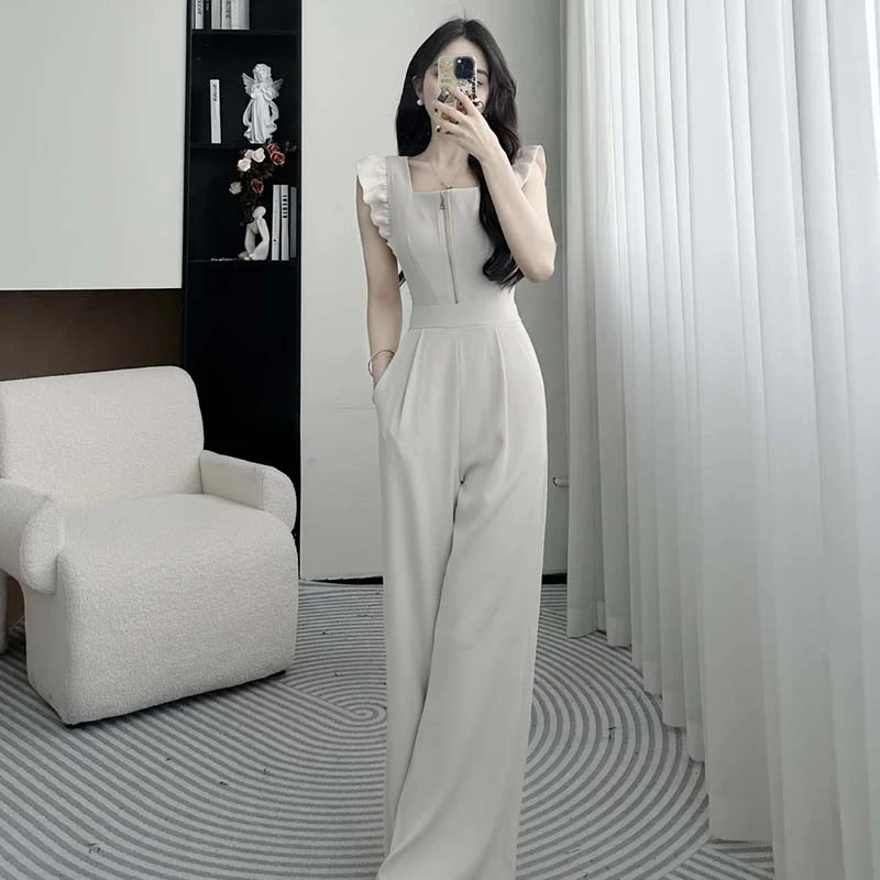 2025夏季新款小众女神气质时尚高级收腰百搭通勤显瘦连体裤D1950