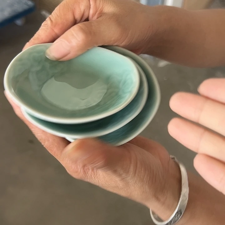 龙泉云间青瓷小米茶器