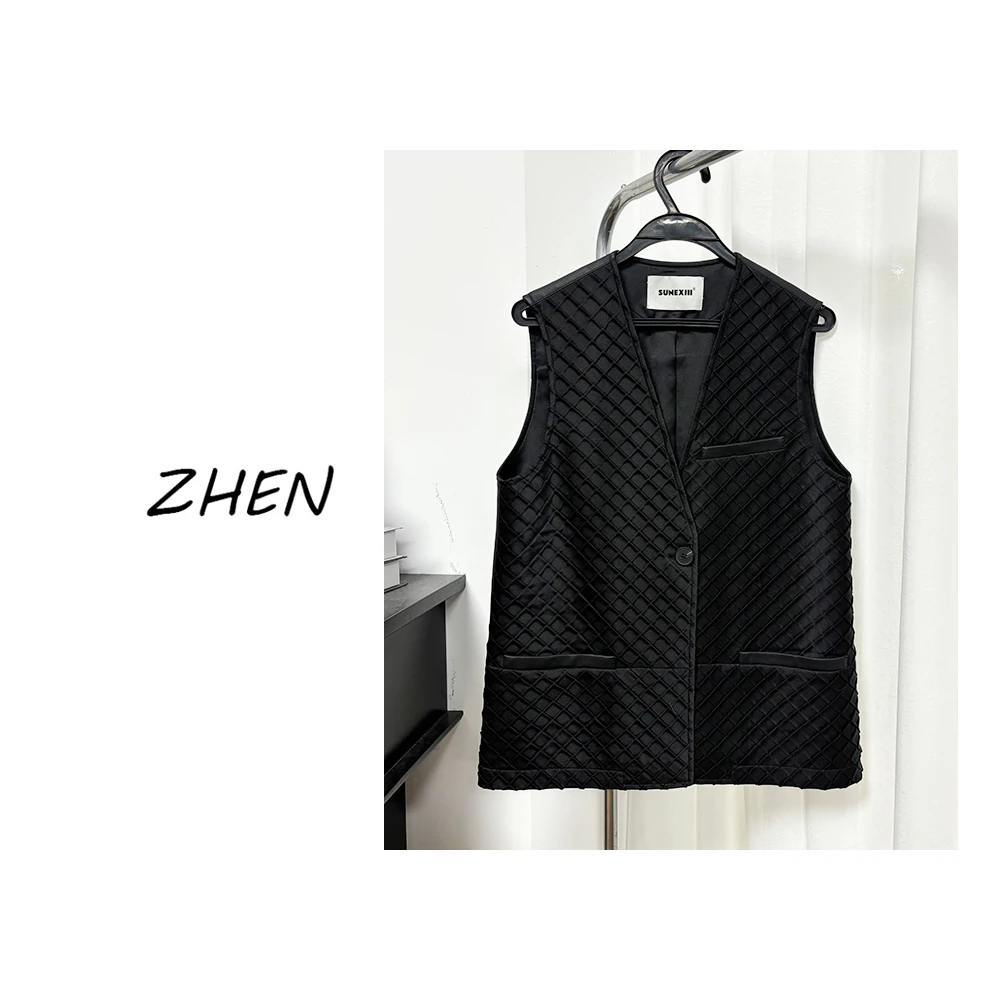 【ZHEN】K1112 2025新款外套职场风小众设计师款马甲