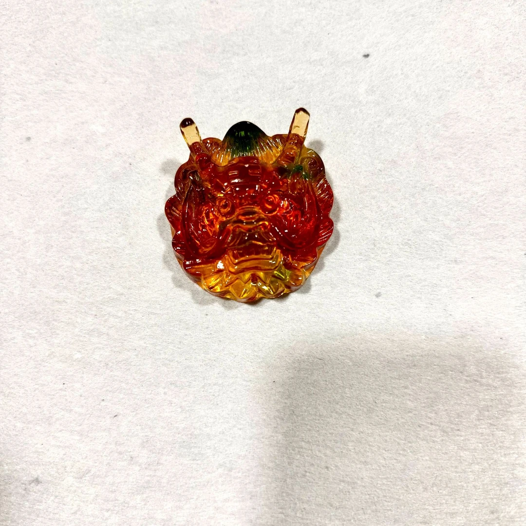 A200  龙头【琉璃撤柜捡漏】非遗传承琉璃摆件车挂