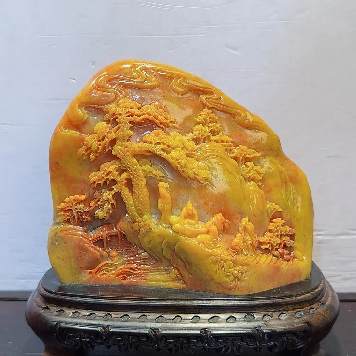 鹏***8寿山石昌化田黄摆件精品