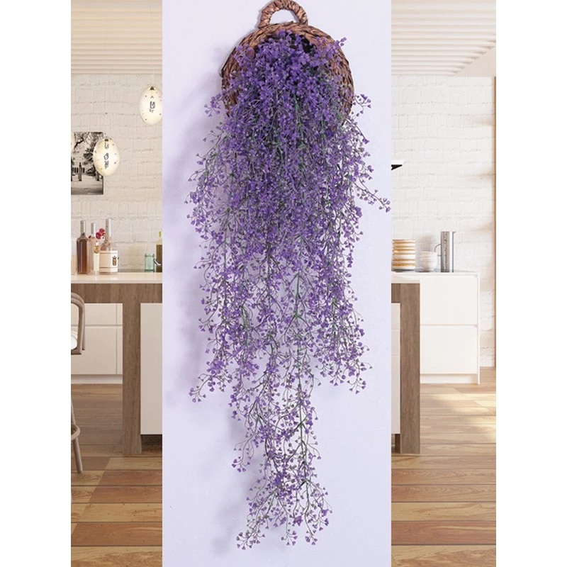 挂篮壁挂花盆仿真花墙壁装饰吊篮编织鸟窝花篮壁挂墙上藤编悬挂花