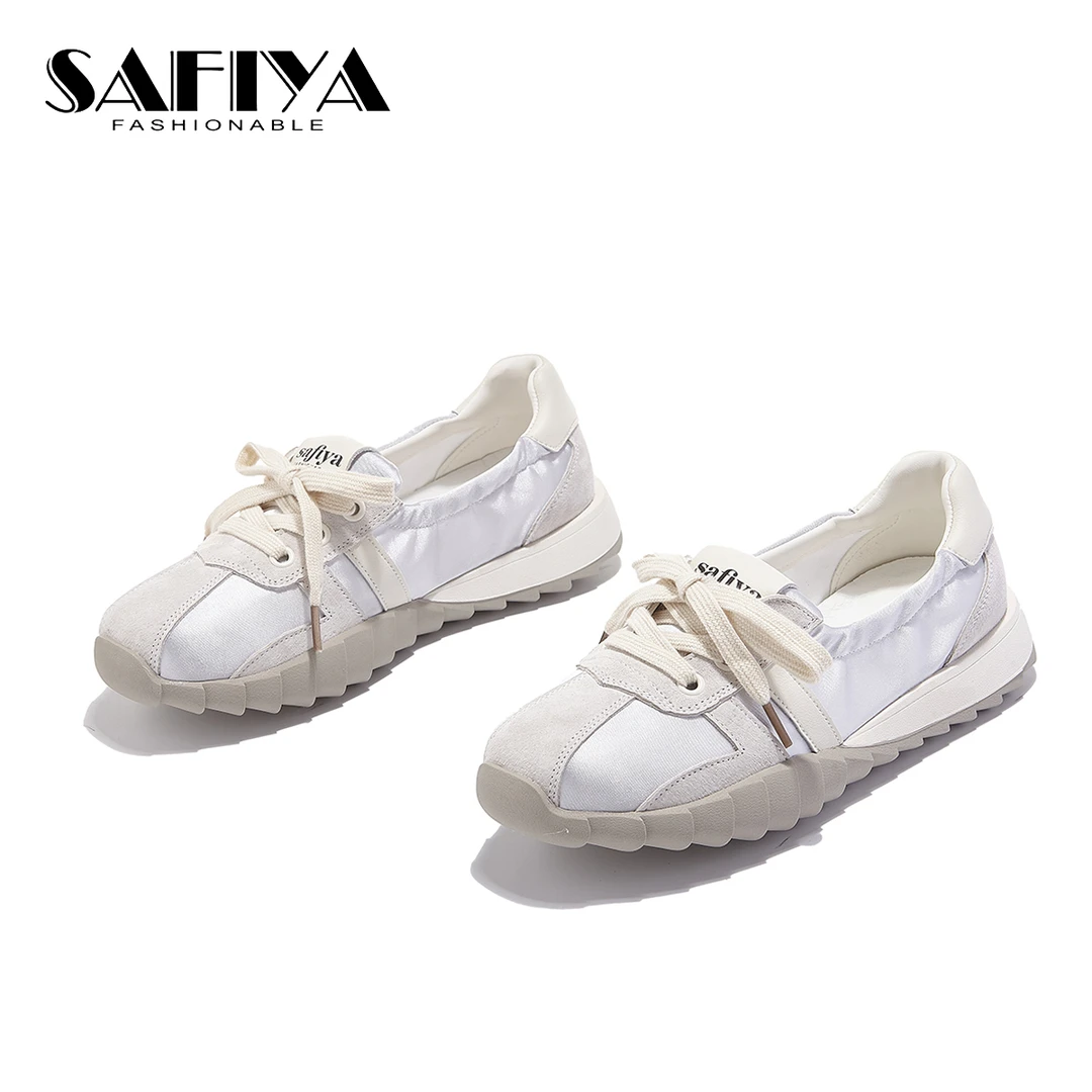 索菲娅Safiya2024夏季新款透气复古系带休闲德训鞋女SF42111B66