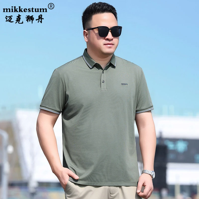 夏季加肥加大码短袖T恤男特大号商务休闲POLO衫胖子翻领半袖体恤