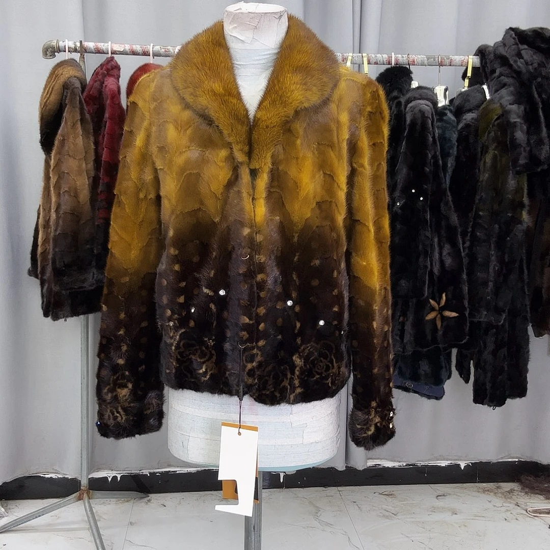 水貂拼貂真皮真毛