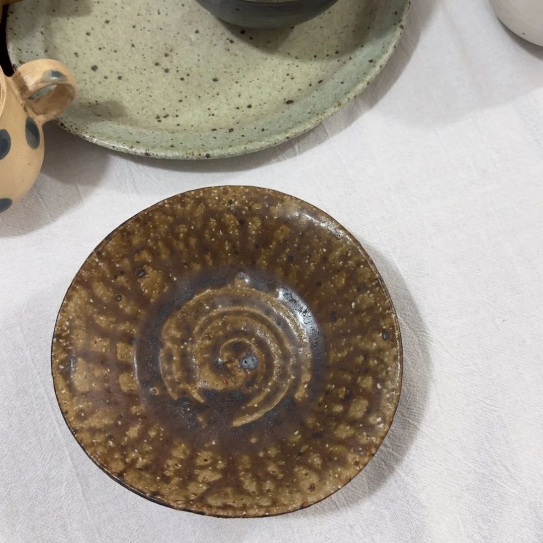 陶老味酱釉荷叶小碗