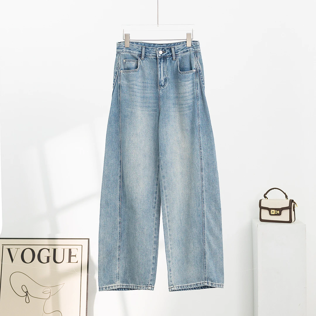 无印心匠C00601 弯刀裤~ 休闲牛仔裤女夏韩版高腰显瘦裤子 K015