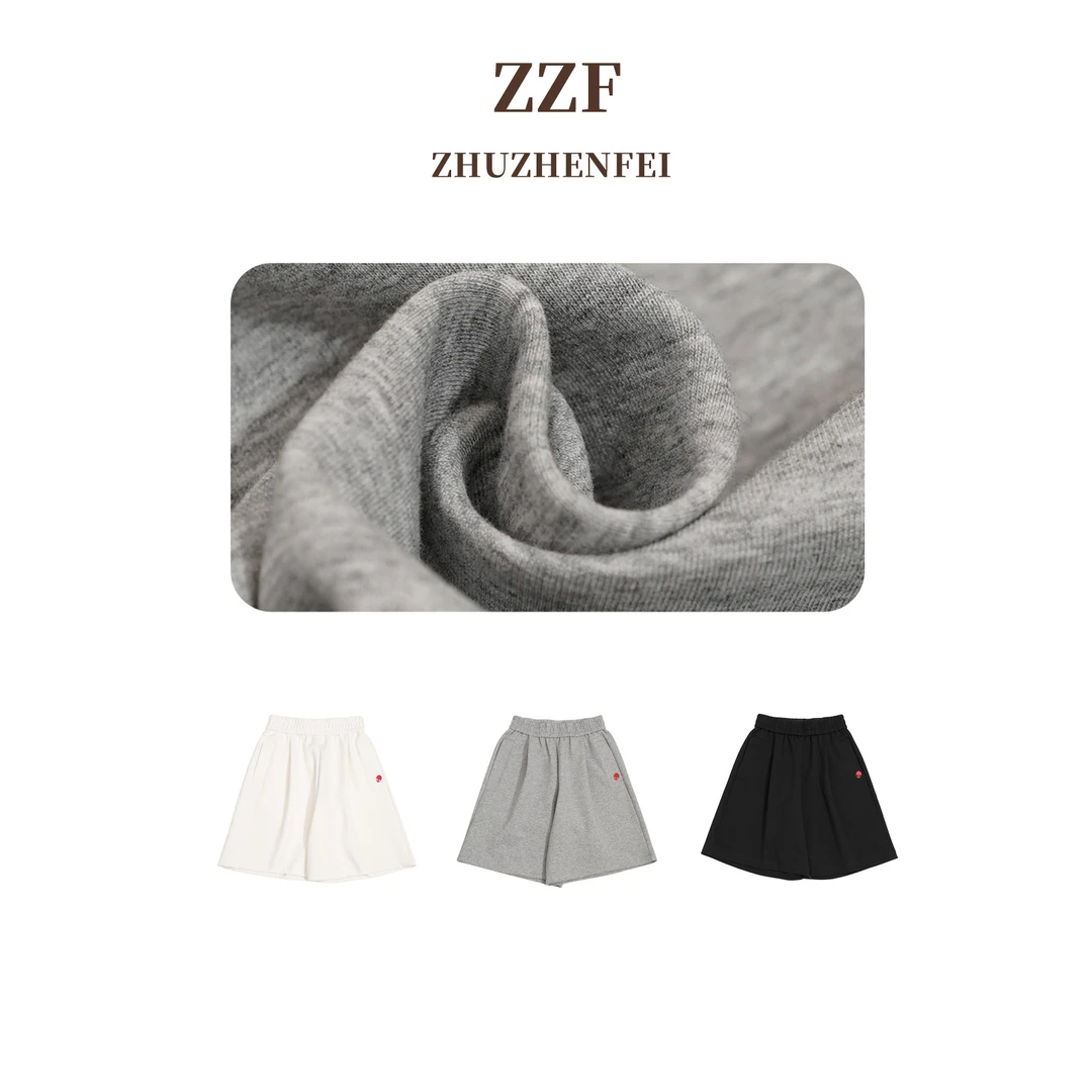 ZHUZHENFEI【绽放时光】长绒棉宽松显瘦运动中性百搭短裤Z351181