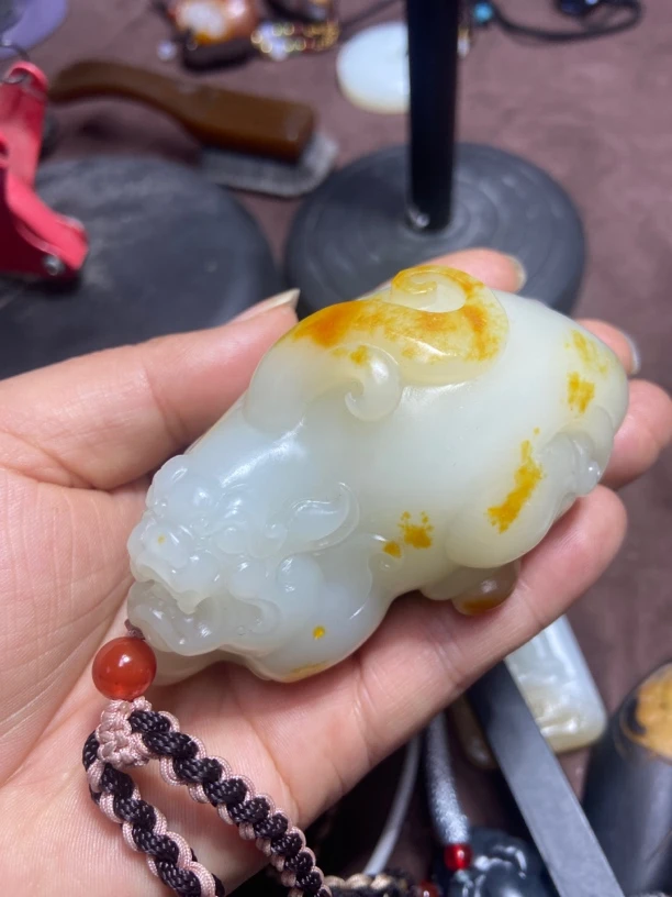 和田玉 把 件 貔貅