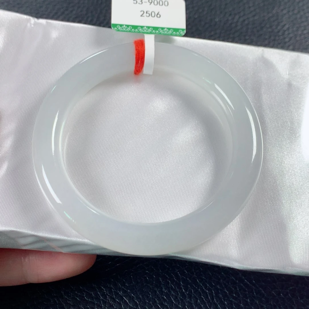 翡翠手镯未镶嵌缅甸天然翡翠手镯53圈口
