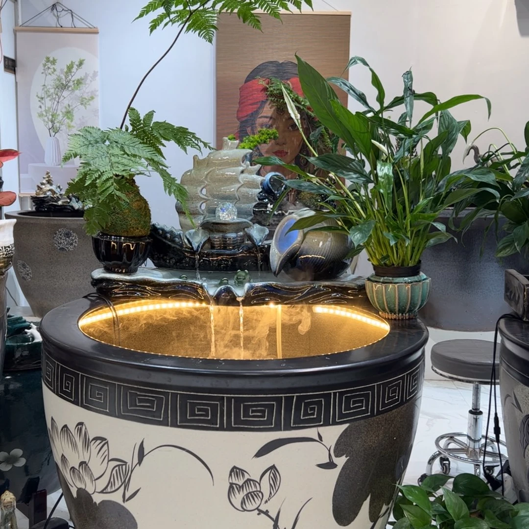 陶瓷景德镇陶瓷流水摆件
