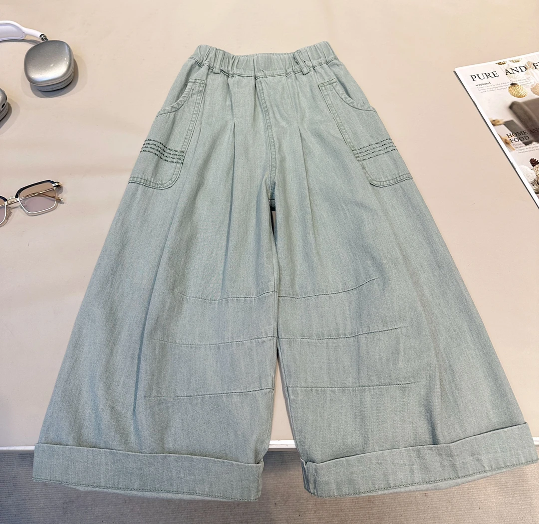 小白姐简约童装店铺男童夏季裤子儿童裤子夏季薄款九分裤 25368