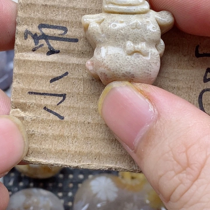 颈饰未镶嵌硅化珊瑚（珊瑚玉）灯**珊