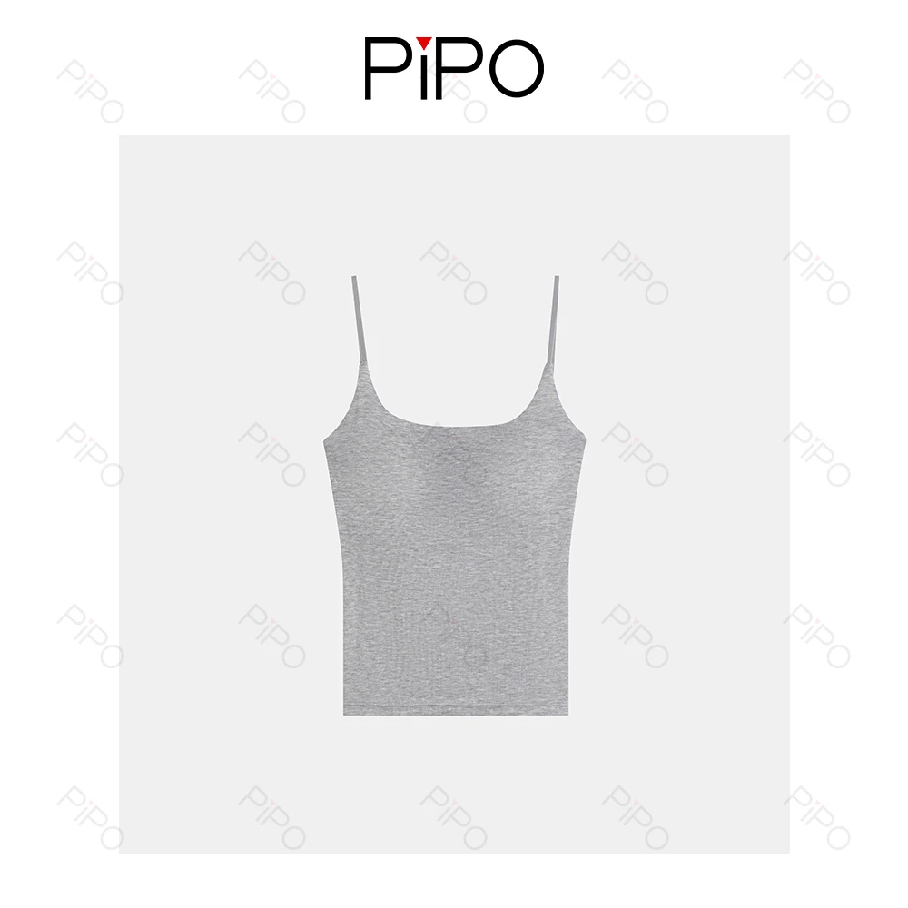 PIPO细肩带美背吊带背心舒适百搭内搭打底上衣显瘦设计DD51I306