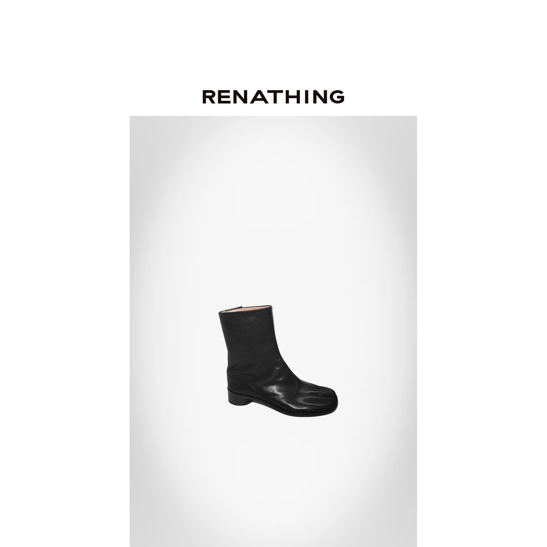 【RENATHING】中筒低跟分趾靴