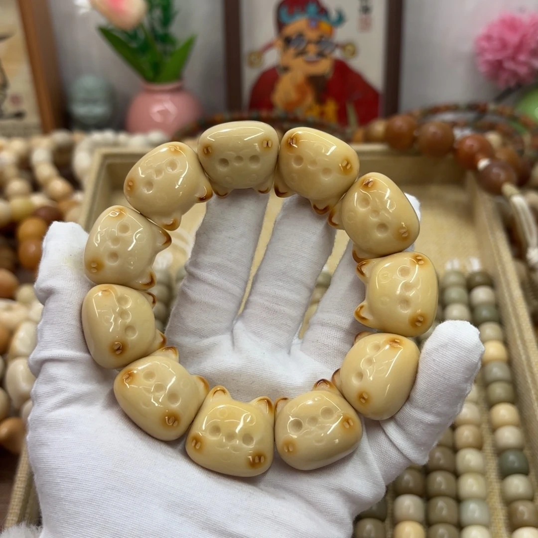 菩提根/象牙果吊坠牙果瑕疵机抛128