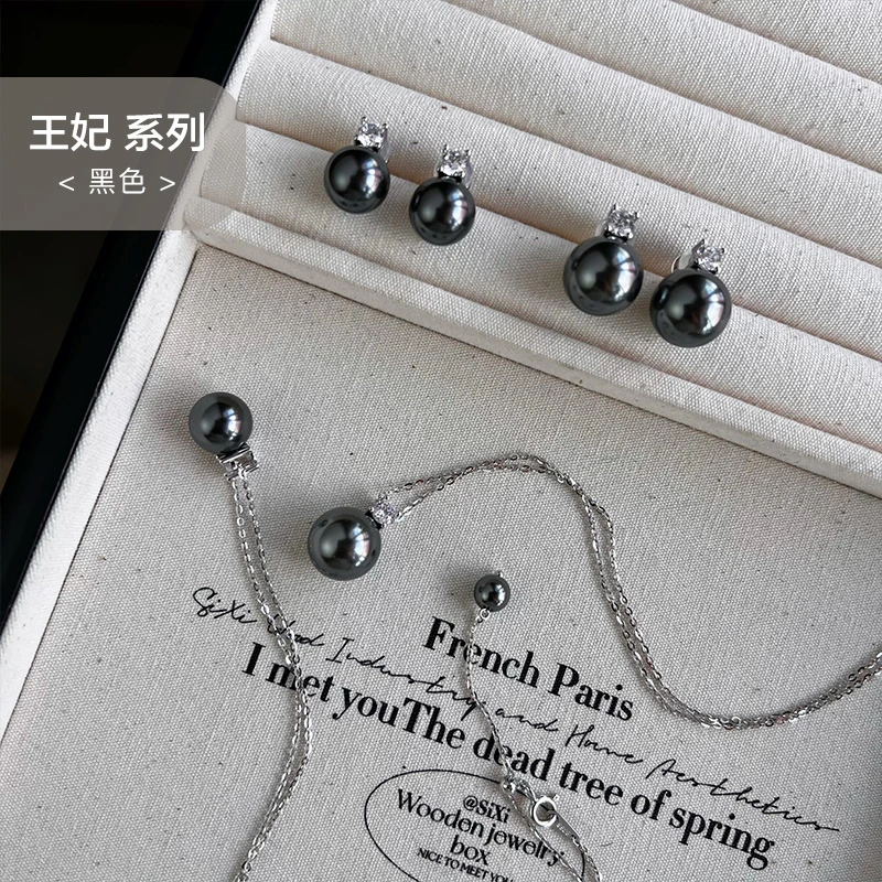坠链均925银仿珍珠 王妃项链小众首饰饰品珍珠项链女款轻奢小众