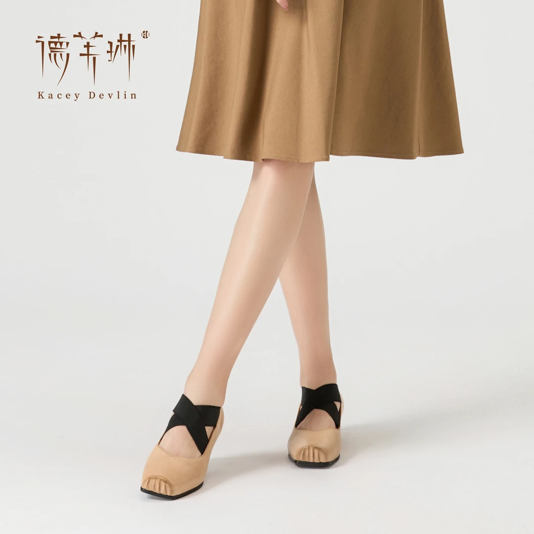 【格一专属】松紧交叉猪鼻鞋2025秋季新款流光风软底新款时尚单鞋