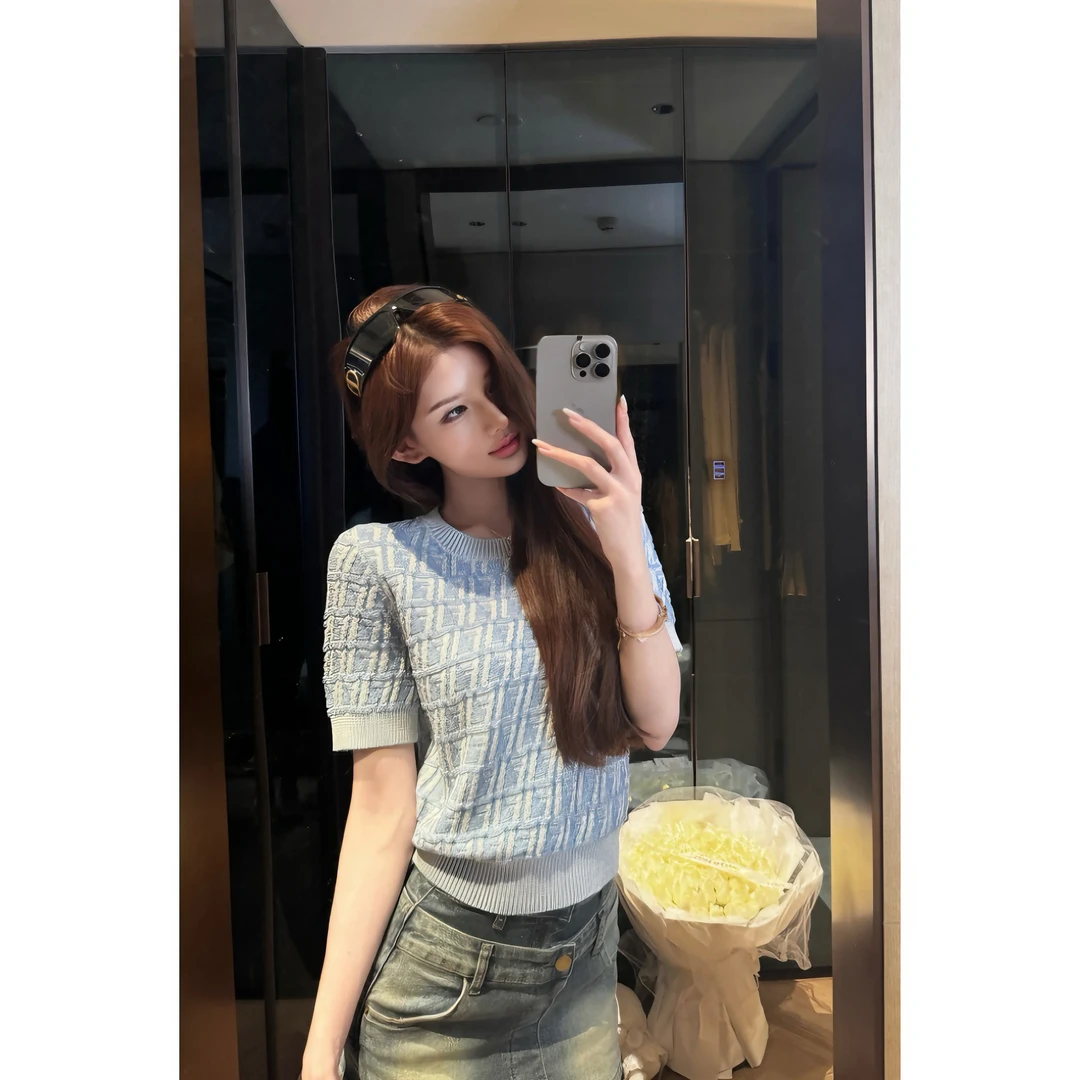 11自制 【拉格菲】提花设计时尚经典针织上衣