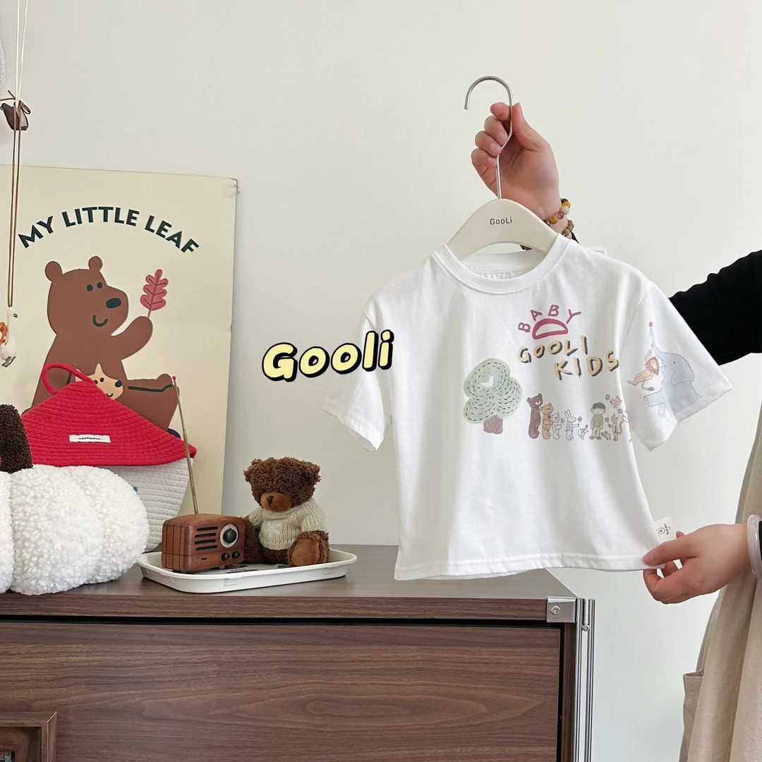 【古里现货】2025夏季新款儿童短袖休闲宝宝韩版卡通夏款33106