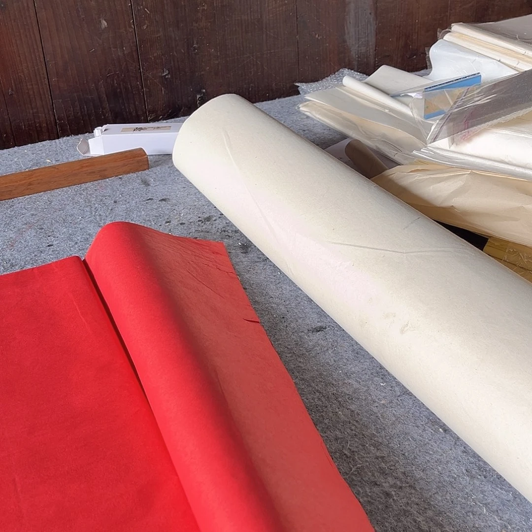 红色四尺红纸100张