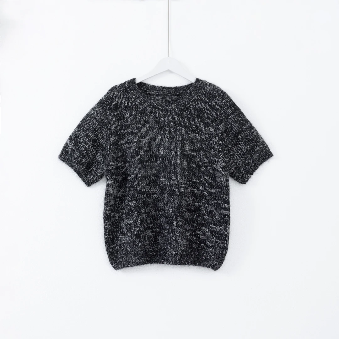 几里与麻 圆领杂色针织短袖 衣长55胸围100 2091345