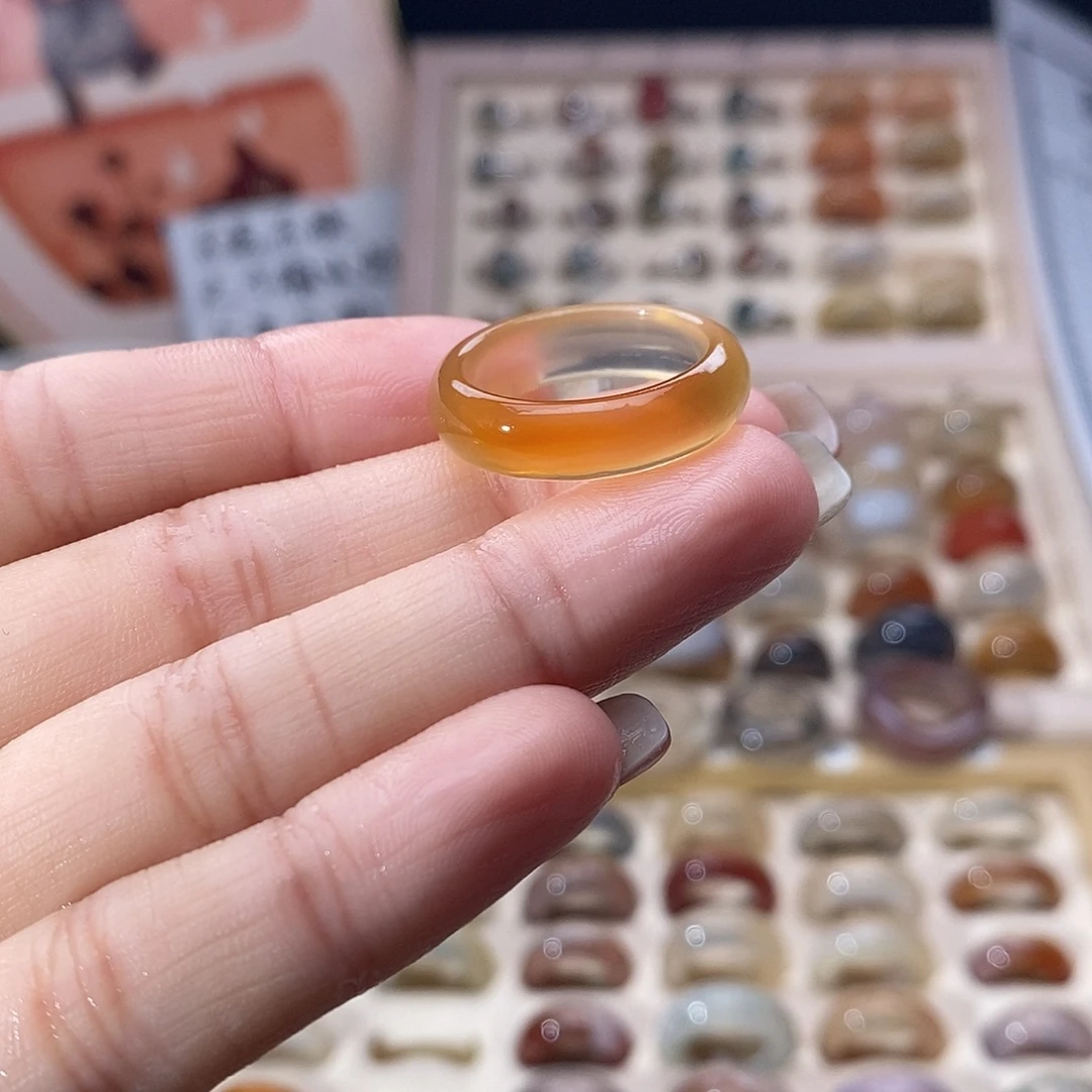 未镶嵌戒指玛瑙/玉髓A4不退换港19