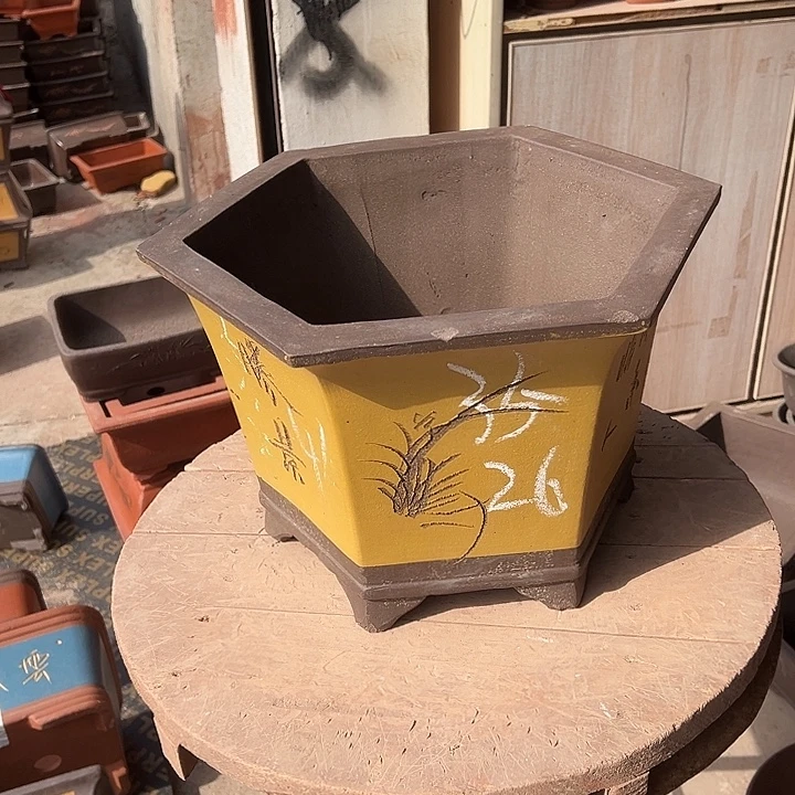 花盆紫泥透气花盆