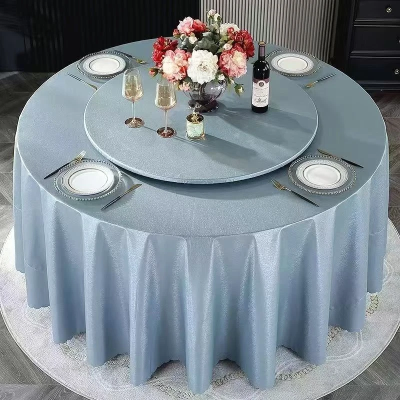 酒店桌布高档免洗轻奢高级感餐厅家用大圆形饭店餐桌台布可定制