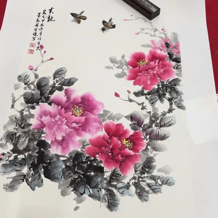 国画花鸟等多种鸟类和鸟类为