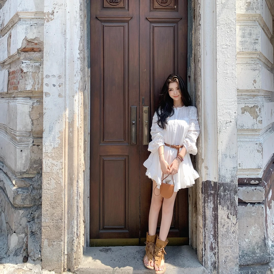 "Moonlight刺绣大系列"Is*bel万针刺绣9姆米真丝棉度假民族风系列