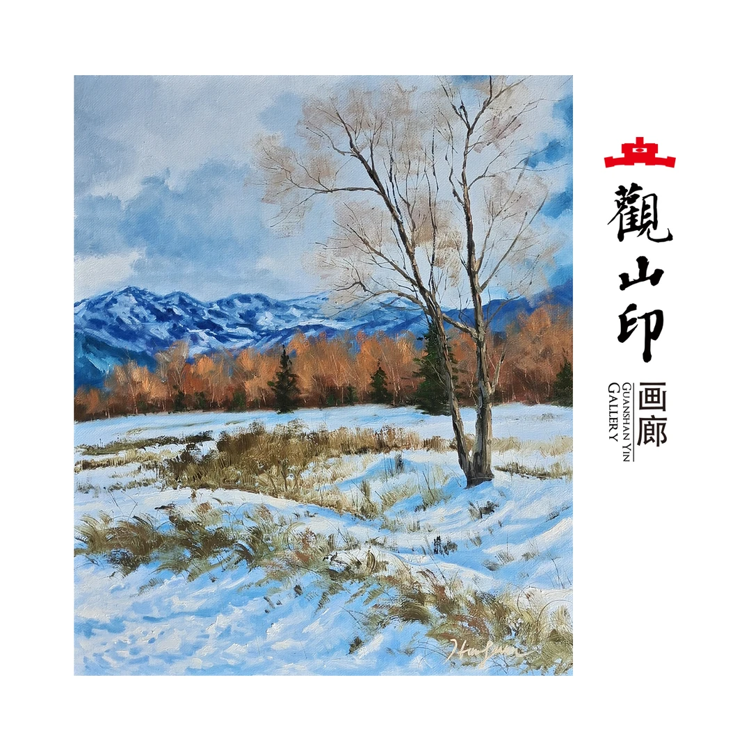 H原创手绘风景油画50x60cm丛林作品1224