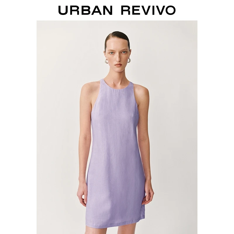 UR2025夏季新款女装时尚气质欧若风短款无袖连衣裙UWM750067