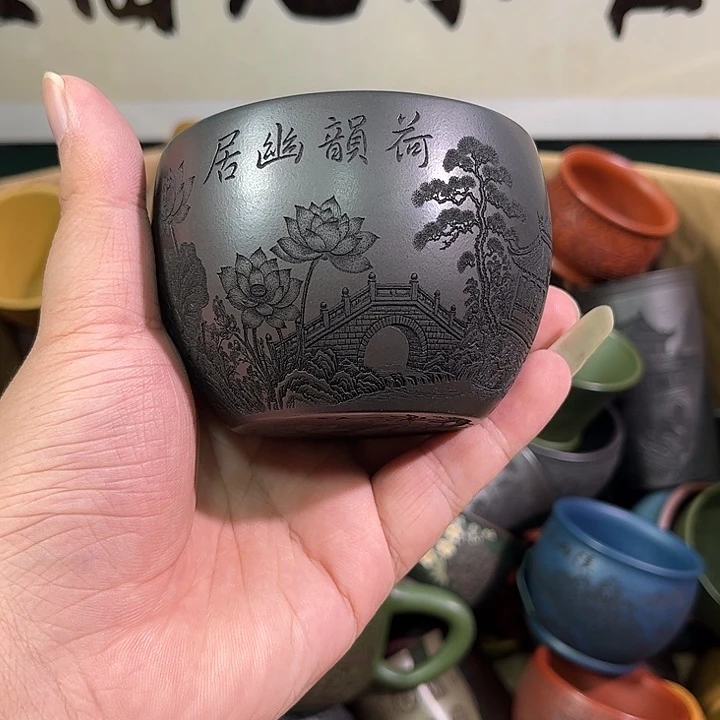 茶杯紫砂全手工紫砂主人杯