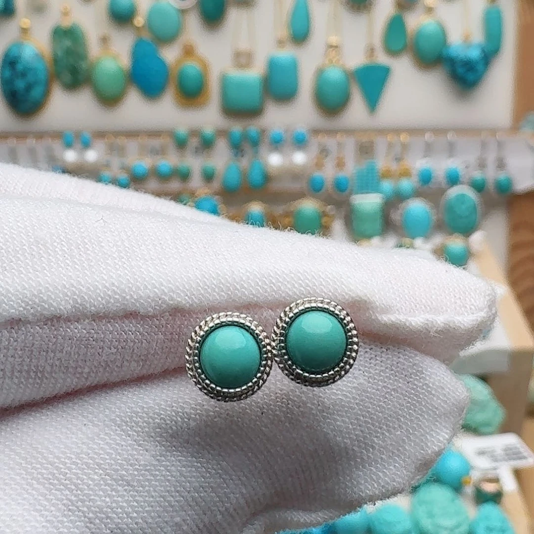 银S925镶嵌绿松石珠宝奇石