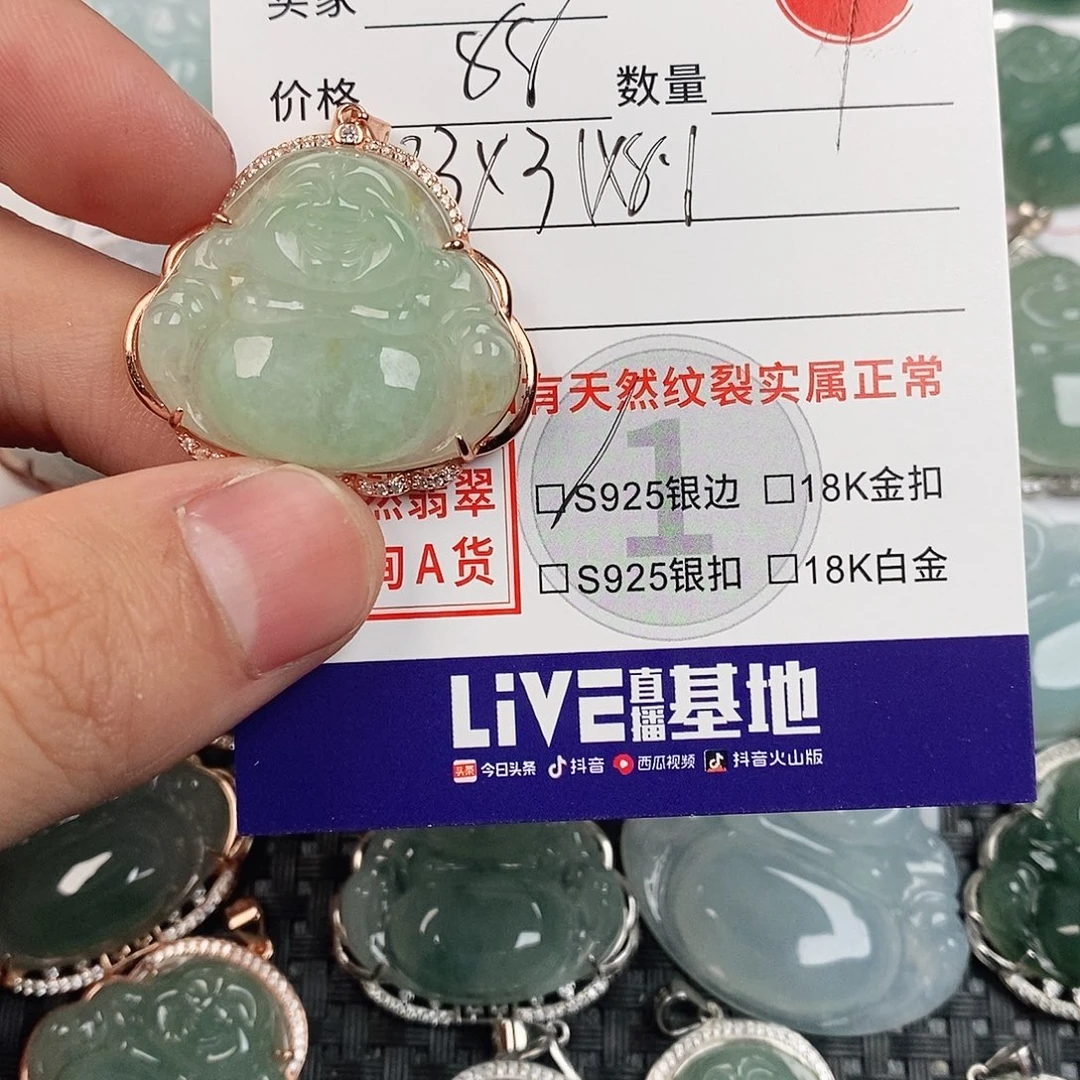 翡翠银S925镶嵌颈饰